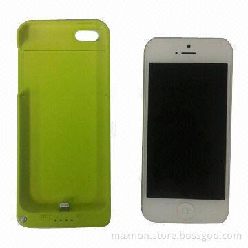 2,200mAh Power bank case for iPhone 5/5S, with external battery and kickstand, practical